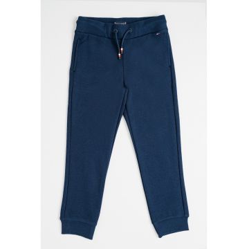 Pantaloni de trening din bumbac organic cu snur in talie