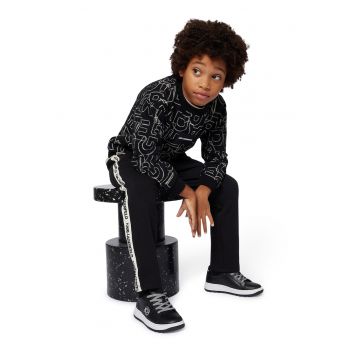 Pantaloni din amestec de bumbac cu logo