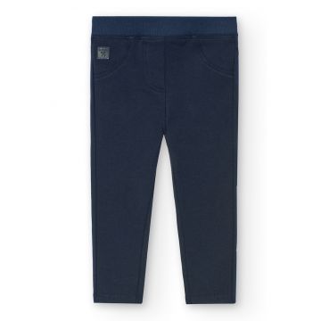 Pantaloni din amestec de bumbac cu talie elastica