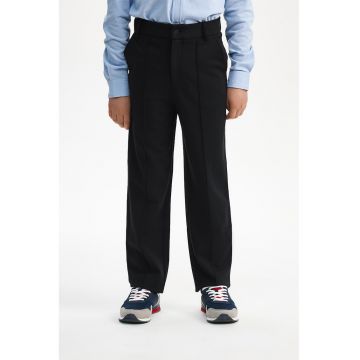Pantaloni drepti cu pensa frontala