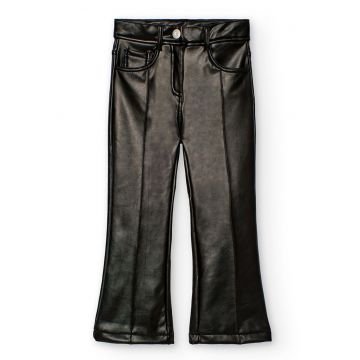 Pantaloni evazati din piele ecologica