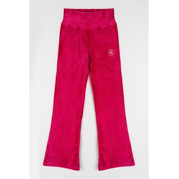 Pantaloni evazati din velur cu striatii