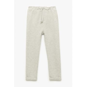 Pantaloni lungi din bumbac cu snur de ajustare