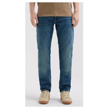Q/S by s.Oliver Blugi barbati Rick - cu talie medie si croiala Slim Fit - Albastru