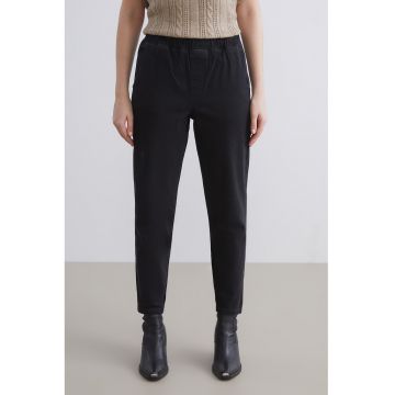 Blugi crop cu talie elastica