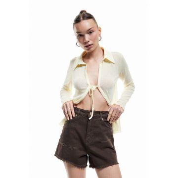 Blugi de denim cu talie medie