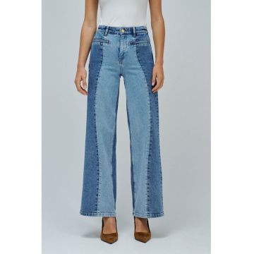 Blugi din denim cu croiala ampla