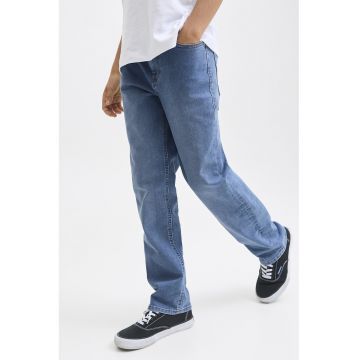 Blugi regular fit cu aspect decolorat