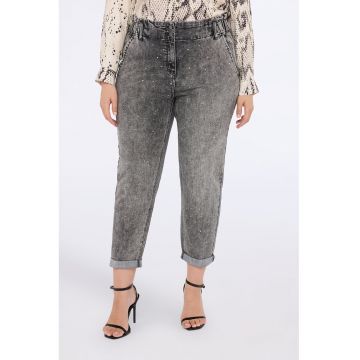 Blugi regular-fit cu paiete
