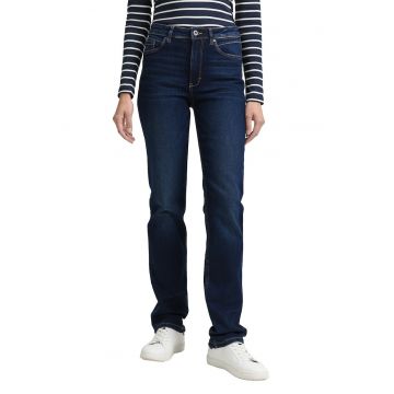 Blugi regular fit cu talie medie si buzunare