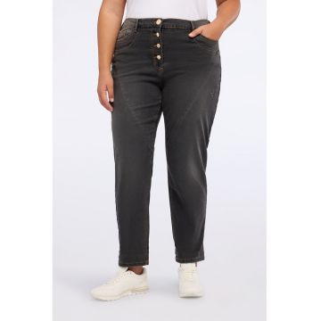 Blugi regular-fit cu talie medie