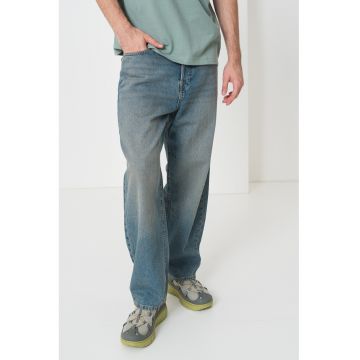 Blugi relaxed fit cu aspect decolorat