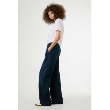 Blugi relaxed fit cu snururi de ajustare