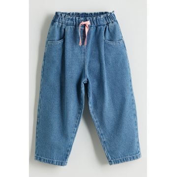 Blugi relaxed-fit cu talie ajustabila