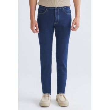 Blugi skinny cu model uni