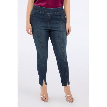 Blugi skinny cu slituri frontale