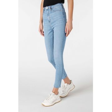 Blugi skinny cu talie inalta