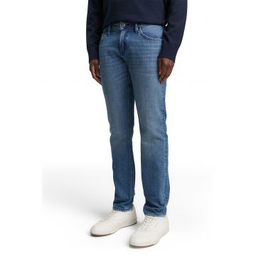 Blugi slim fit cu aspect decolorat