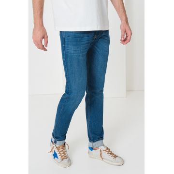 Blugi slim fit cu model cu 5 buzunare