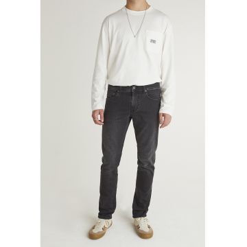 Blugi slim fit cu model uni