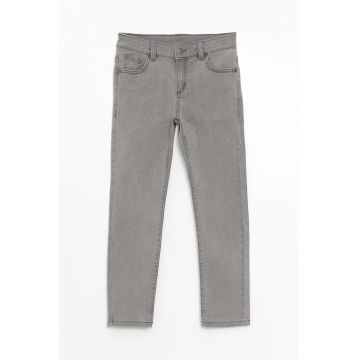 Blugi slim fit cu talie ajustabila