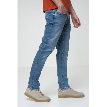 Blugi slim-fit cu talie medie