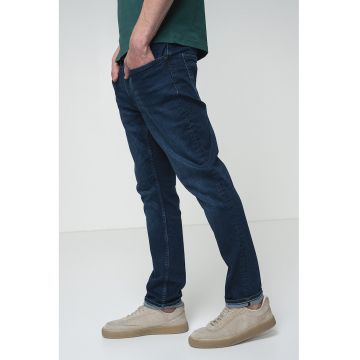 Blugi slim-fit cu talie medie