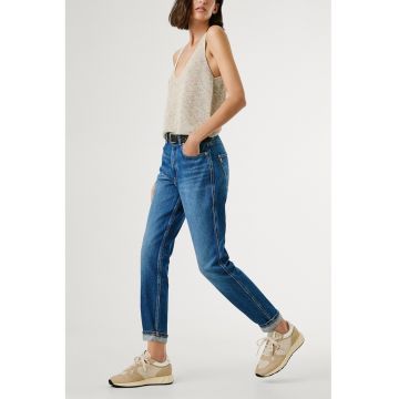 Blugi slim fit cu talie medie