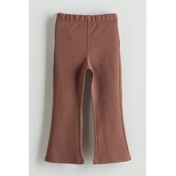 Pantaloni cu croiala bootcut si talie elastica