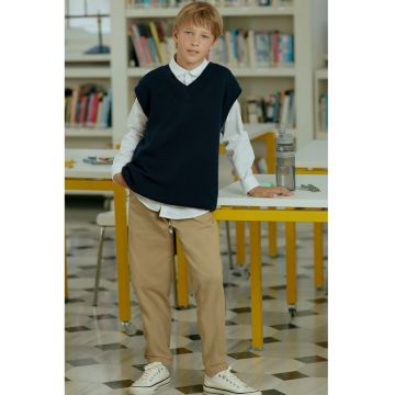 Pantaloni cu snur de ajustare si buzunare cu fermoar