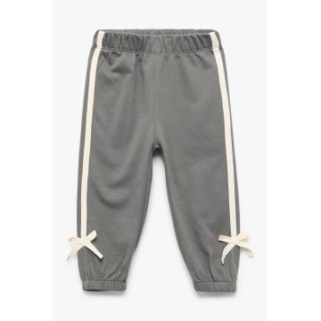 Pantaloni de bumbac de trening cu funde