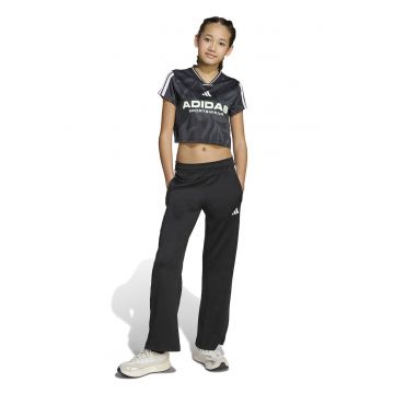 Pantaloni de trening cu croiala bootcut si buzunare laterale