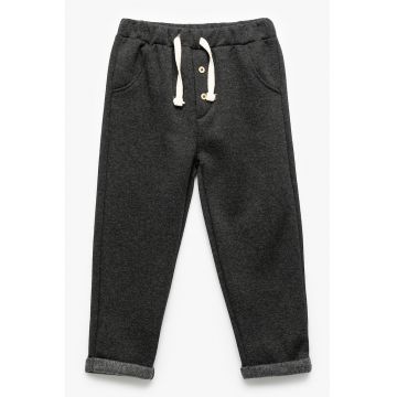 Pantaloni de trening cu snur - din amestec de bumbac