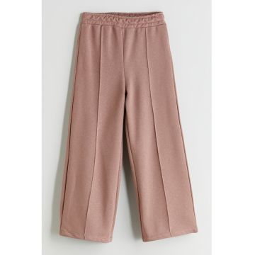 Pantaloni de trening din amestec de bumbac cu banda elastica in talie