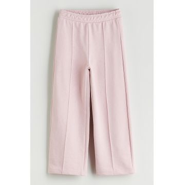 Pantaloni de trening din amestec de bumbac cu banda elastica in talie