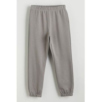 Pantaloni de trening din amestec de bumbac cu banda elastica in talie