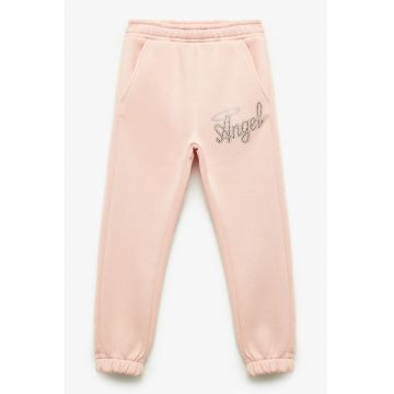 Pantaloni de trening din amestec de bumbac cu buzunare laterale