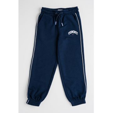 Pantaloni de trening din amestec de bumbac cu logo