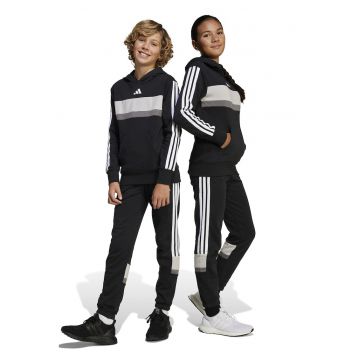 Pantaloni de trening din amestec de bumbac cu logo