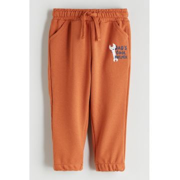 Pantaloni de trening din amestec de bumbac cu model grafic