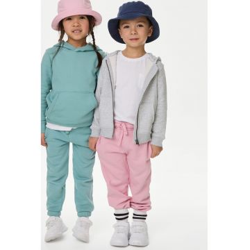 Pantaloni de trening din amestec de bumbac cu snur