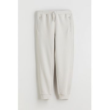 Pantaloni de trening din amestec de bumbac cu talie elastica