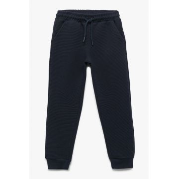 Pantaloni de trening striati cu snur