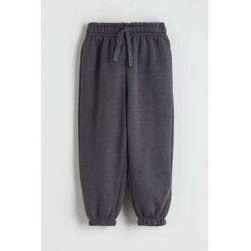 Pantaloni de trening uni din amestec de bumbac