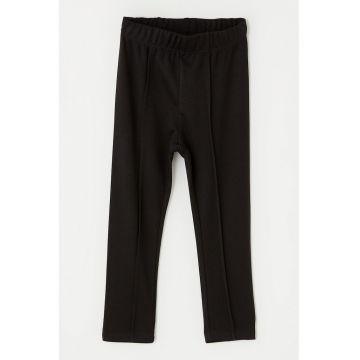 Pantaloni din amestec de bumbac cu pense