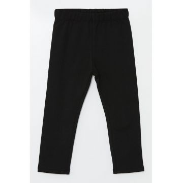 Pantaloni din amestec de bumbac cu talie elastica
