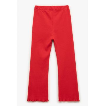 Pantaloni evazati din amestec de bumbac