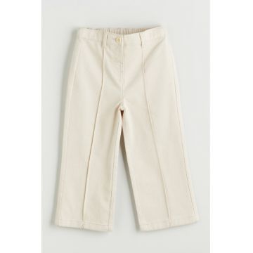 Pantaloni regular-fit din bumbac cu model uni