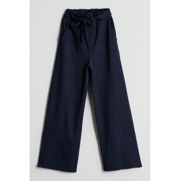 Pantaloni relaxed-fit cu talie inalta