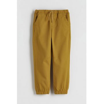 Pantaloni relaxed fit din amestec de bumbac cu talie ajustabila
